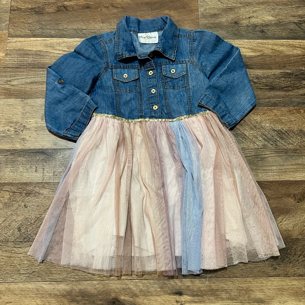 Rare Editions Blue Denim Dress